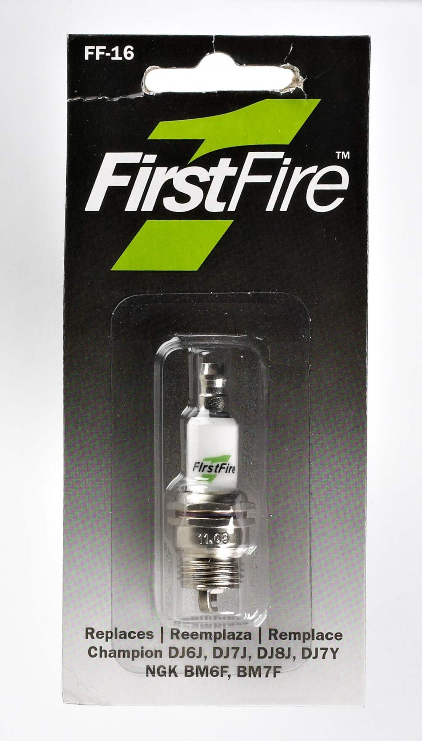 FirstFire Small Engine RePlacement SPark Plug by E3, FF-16 Front_Flat
