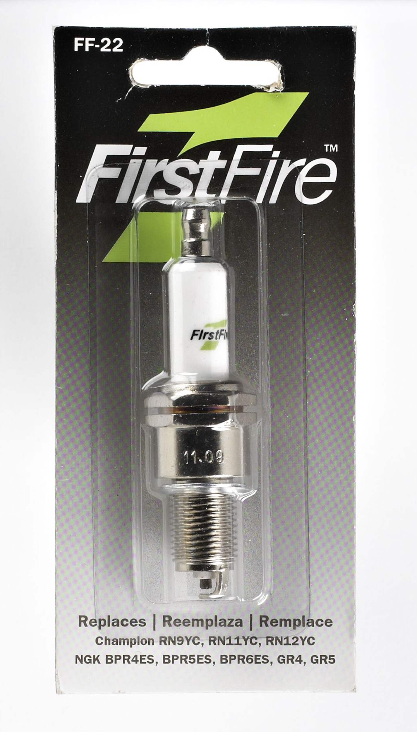 FirstFire Spark Plug by E3, FF-22 Front_Flat