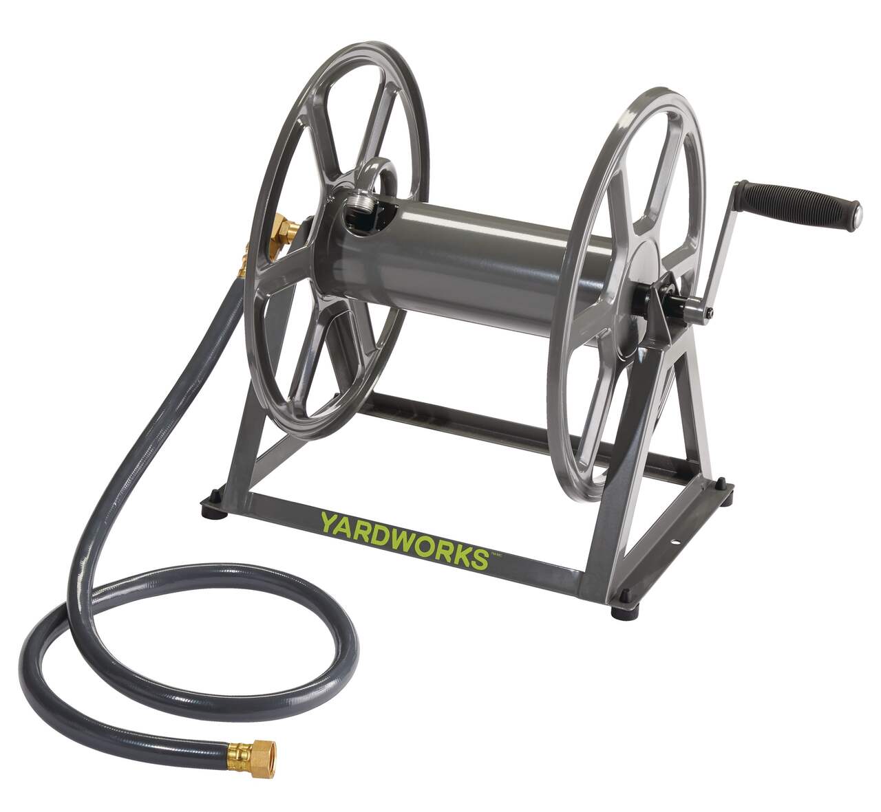 Goplus Garden Steel Frame Wheeled Hose Reel Cart