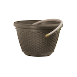Suncast Wicker Style Hose Pot Front_Elevated