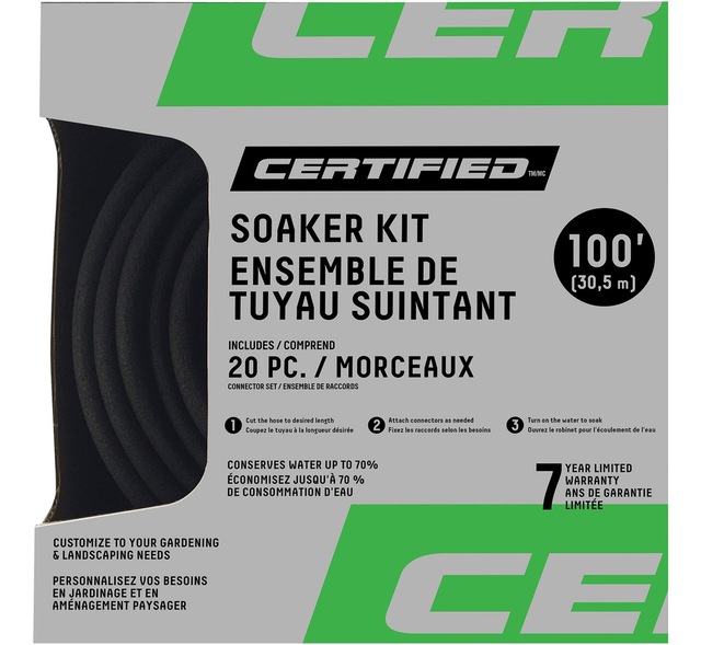 Certified Soaker Hose Kit, 100ft Canadian Tire