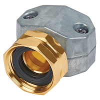 Yardworks Metal Garden Hose Repair Mender, Female End Connector, fits 5/8 & 3/4-in Hoses