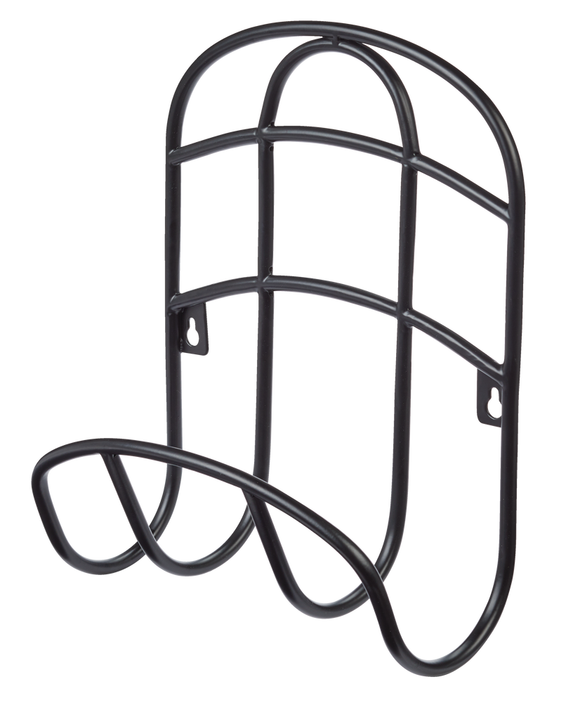 Garden Club Steel Garden Hose Hanger/Holder/Butler, Black, 125ft