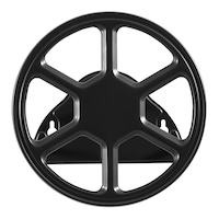 Garden Club Round Steel Garden Hose Hanger/Holder, Black, 125-ft Front_Flat