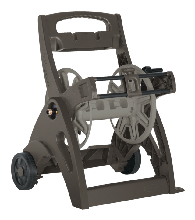 Suncast Slide Trak® Brass Garden Hose Reel Cart with Leader Hose, 225