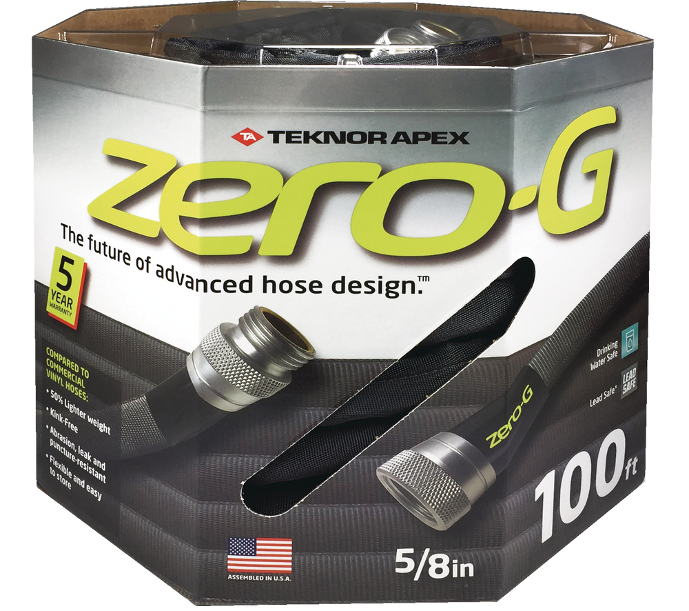 Teknor Apex ZeroG Lightweight Fabric Garden Water Hose, 5/8in x 100