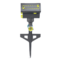 Arroseur oscillant à réglages multiples sur piquet en métal Yardworks Dry Seal, 3900 pi² Back_Flat