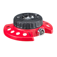 Dramm ColorStorm™ 9-Pattern Turret Lawn Sprinkler, Assorted Colours, 575 sq.ft Front_Angled_Right