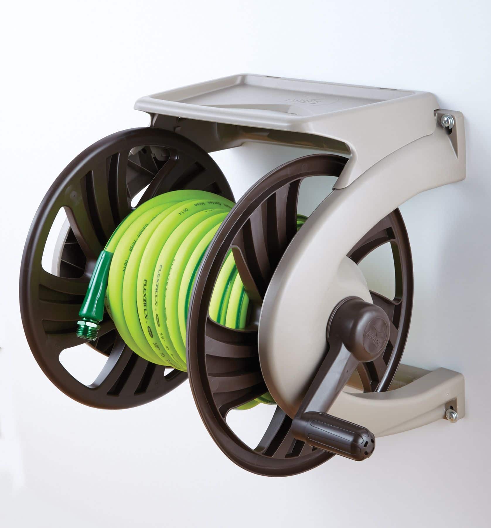 Ames Poly Wall-Mount Hose Reel with Shelf