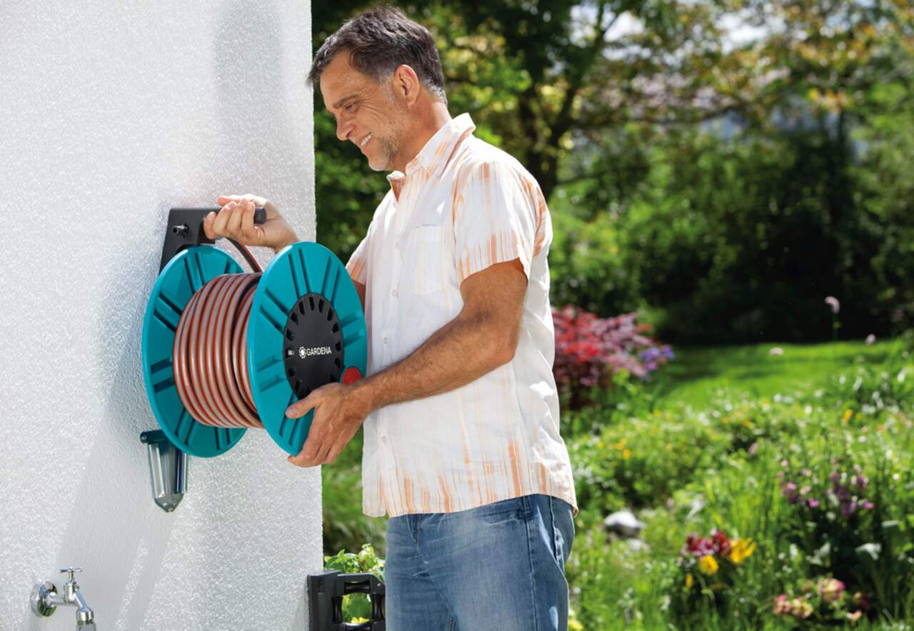 Gardena Wall-Mount Hose Reel with Guides