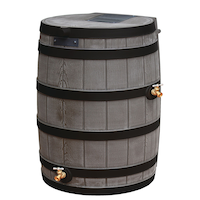 Citerne pluviale compacte et légère Good Ideas Whiskey avec 2 robinets en laiton, 190 L Front_Angled_Left