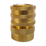 Yardworks Brass Female 5/8-in Quick Connect Hose Coupling Front_Flat