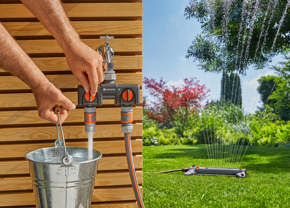 Gardena Plastic Twin Tap Connector to 2 Hoses Canadian Tire