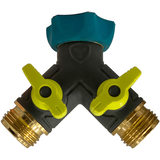 Raccord de tuyau en Y Yardworks, zinc Front_Flat