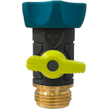 Raccord de robinet d’arrêt d’eau/tuyau en zinc Yardworks, choix varié Front_Flat