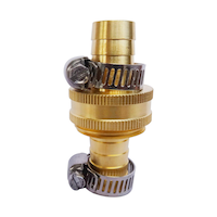 Ensemble de réparation de tuyau d’arrosage en laiton Yardworks avec raccord et collier, 1/2 po Composite_or_Mixed