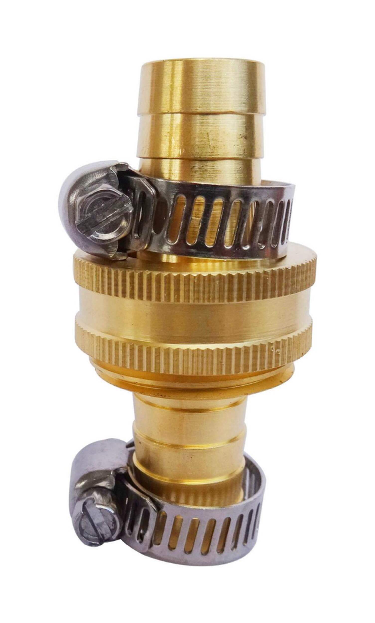 YardworksBrass Garden Hose Repair Kit with Repair Coupling & Clamp, 1/2-in Composite_or_Mixed