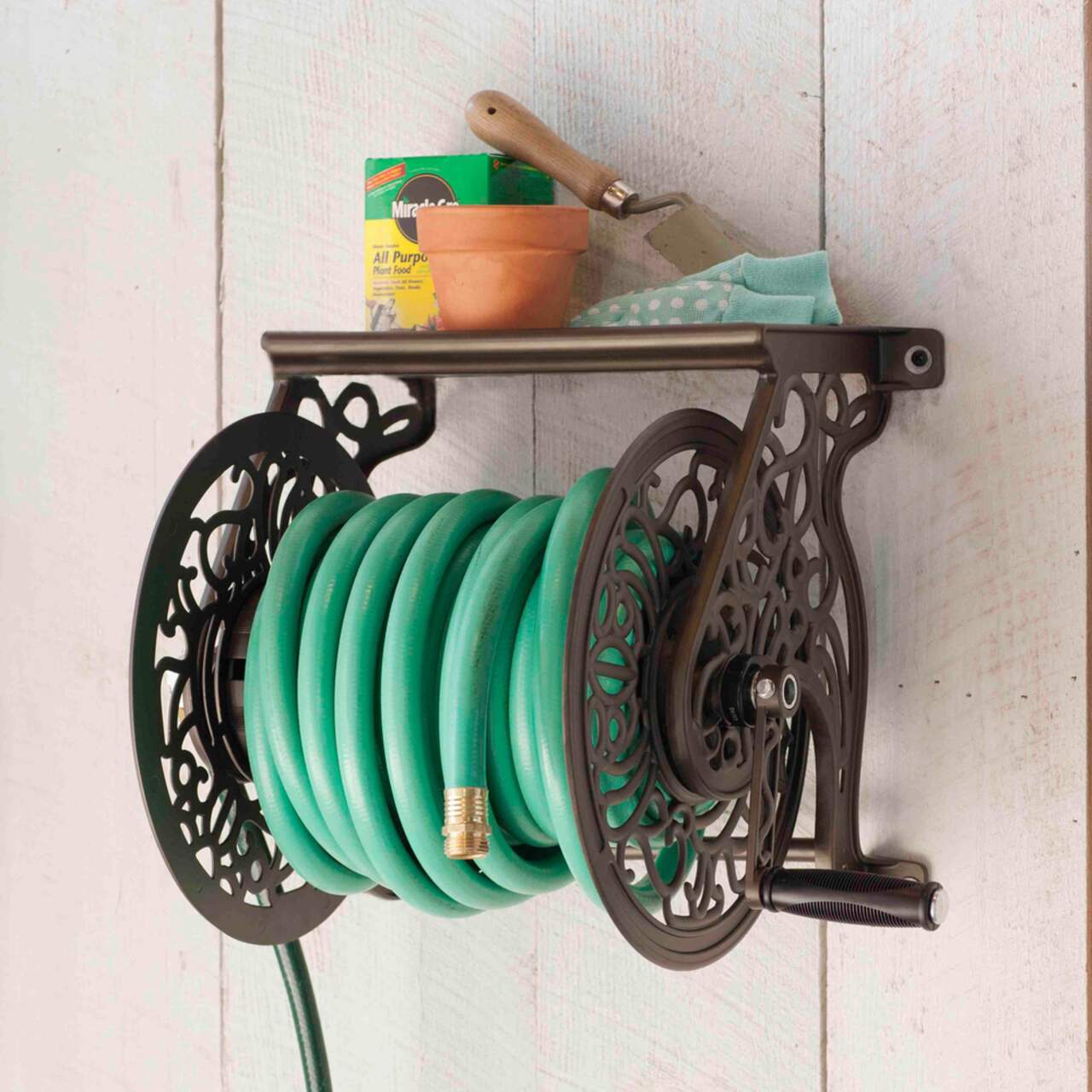 Metal Deco Wall Mounted Hose Reel
