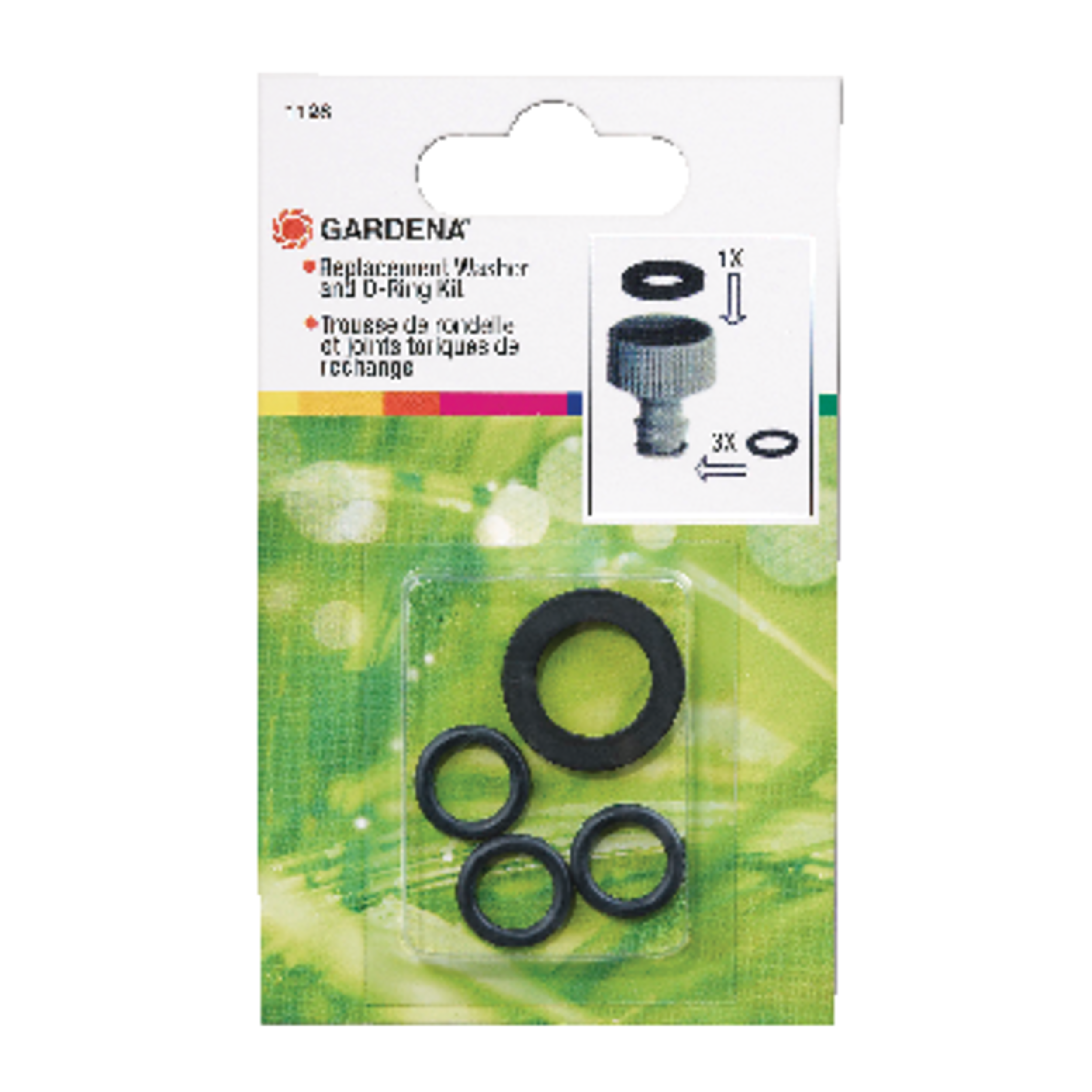 Gardena Replacement Garden Hose Washer & O-Ring Kit Front_Flat