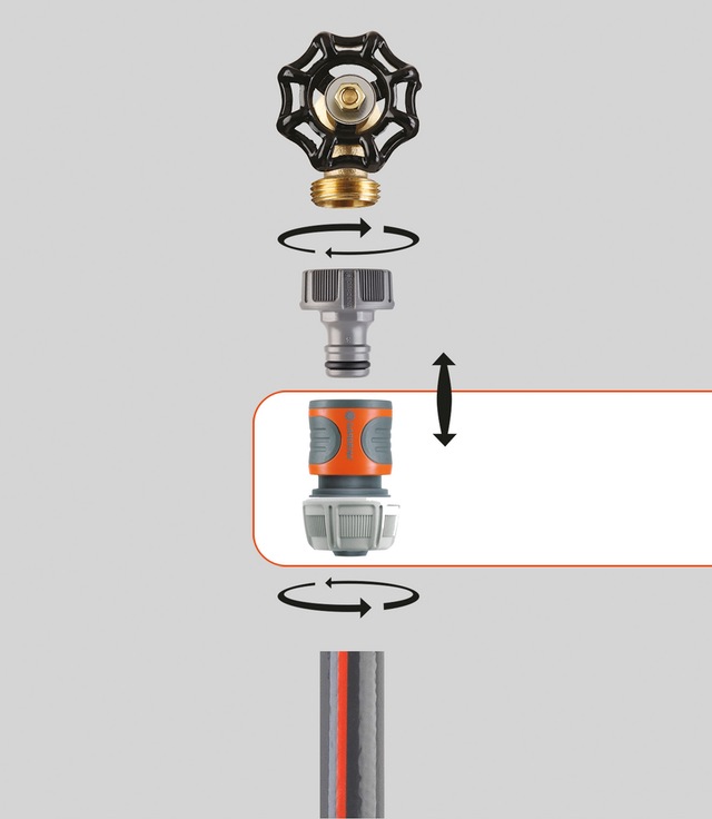 Gardena Classic 1/2in Tap Female End Garden Hose Repair Connector