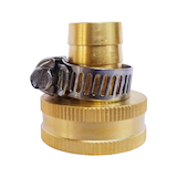 Yardworks Brass 1/2-in Female End Garden Hose Repair Coupling Front_Flat
