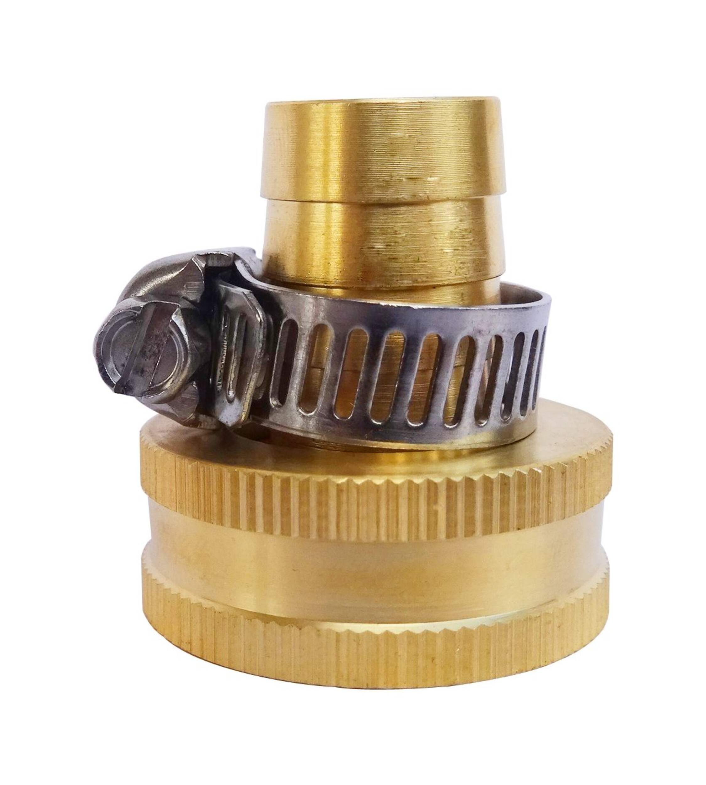 Yardworks Brass 1/2-in Female End Garden Hose Repair Coupling Front_Flat
