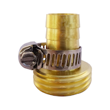 Yardworks Brass 1/2-in Male End Garden Hose Repair Coupling Front_Flat