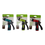 Garden Club Colour Metal Adjustable Rear-Trigger Garden Water Hose Pistol Nozzle, Assorted Front_Flat
