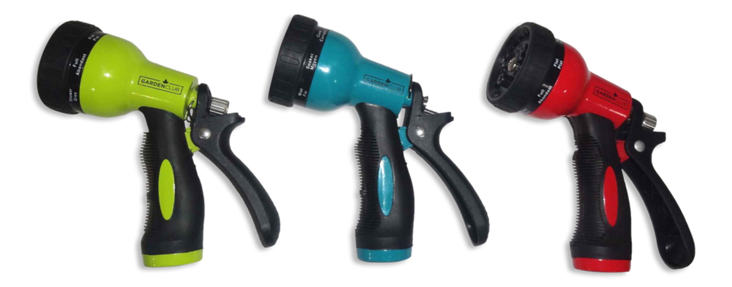 Pistolet d'arrosage en zinc coloré à gâchette arrière avec 8 réglages Garden Club Composite_or_Mixed