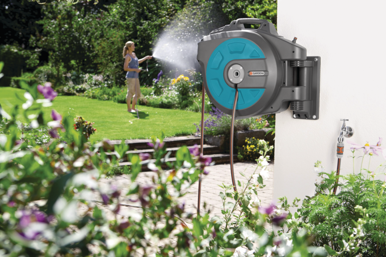 UMI Hose Reel Retractable 7.5m/25' Feet x 3/8Inch Connection