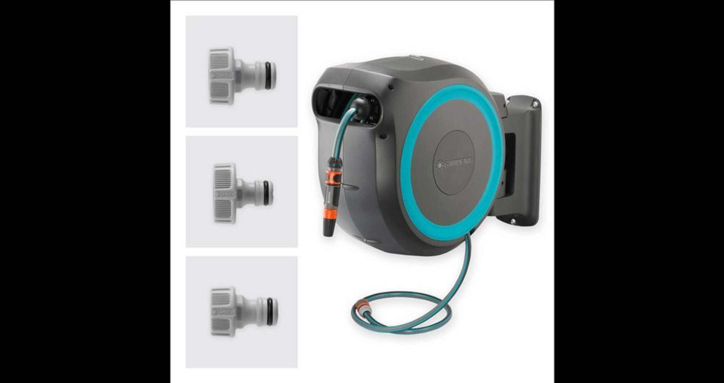 Gardena Wall Mounted Auto Hose Reel with Nozzle, 115ft Canadian Tire