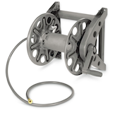 Yardworks Wall Mount Garden Hose Reel with Leader Hose, 225-ft Front_Three_Fourths_Angled_Left