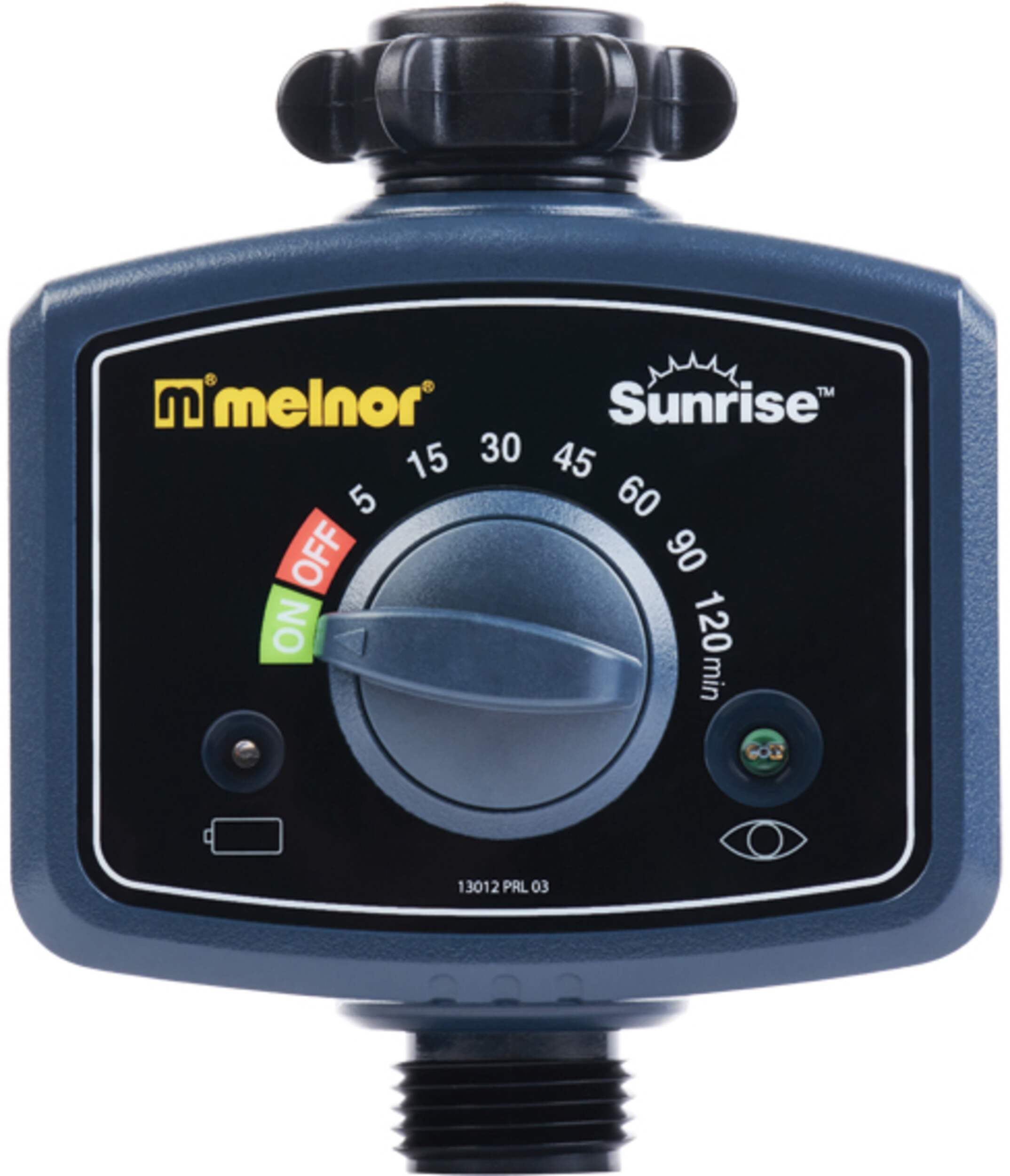 Melnor Sunrise Once-A-Day Water Timer, Auto-On/Off, 5-120 min Front_Flat