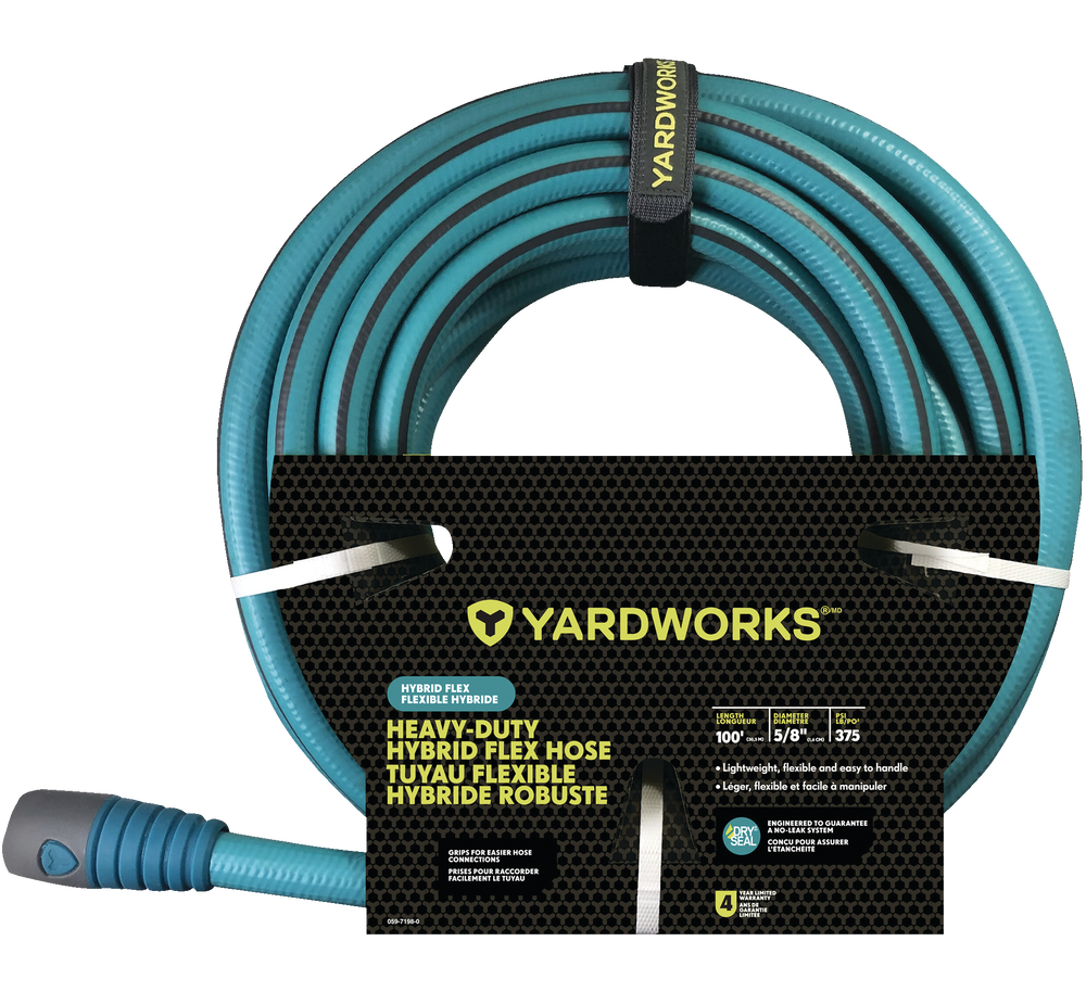 Yardworks Dry Seal Lightweight HeavyDuty Hybrid Flex Garden Water Hose
