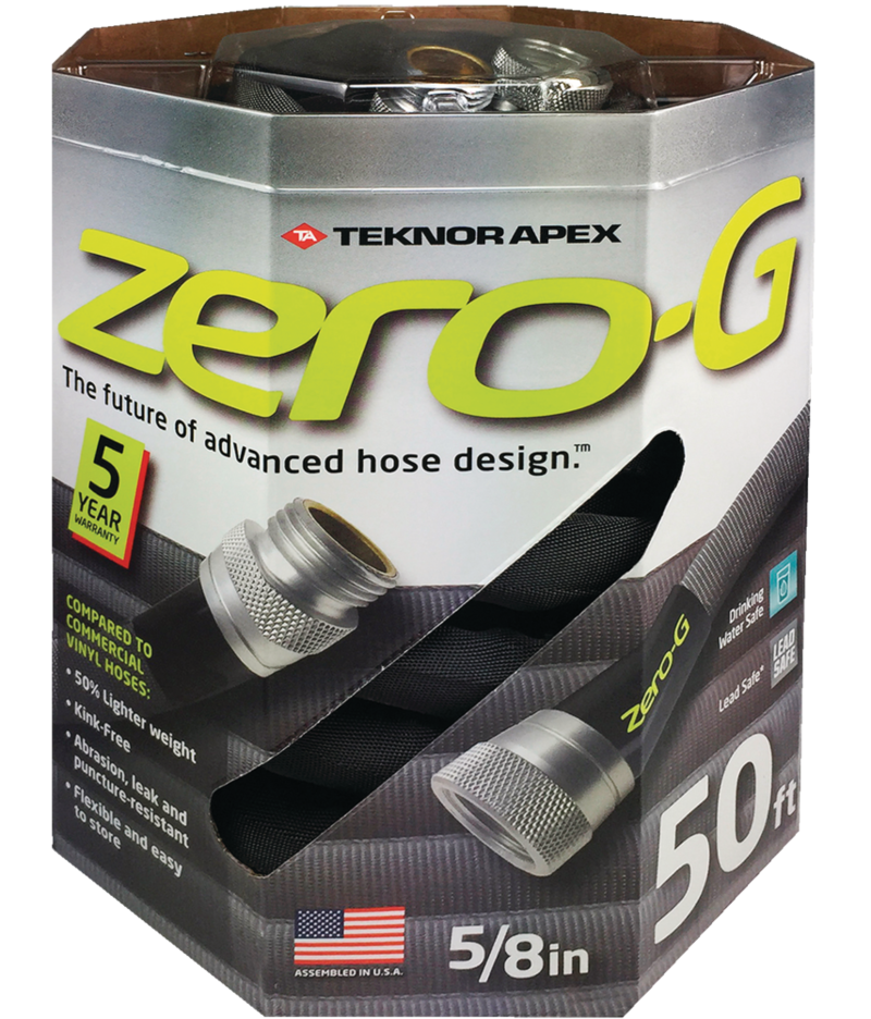 Teknor Apex ZeroG Lightweight Garden Water Hose, 5/8in x 50ft