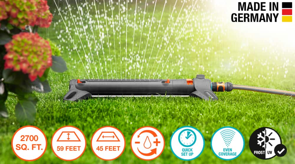 Gardena Comfort Vario Aquazoom Oscillating Lawn Water Sprinkler 2700 Sq Ft Canadian Tire