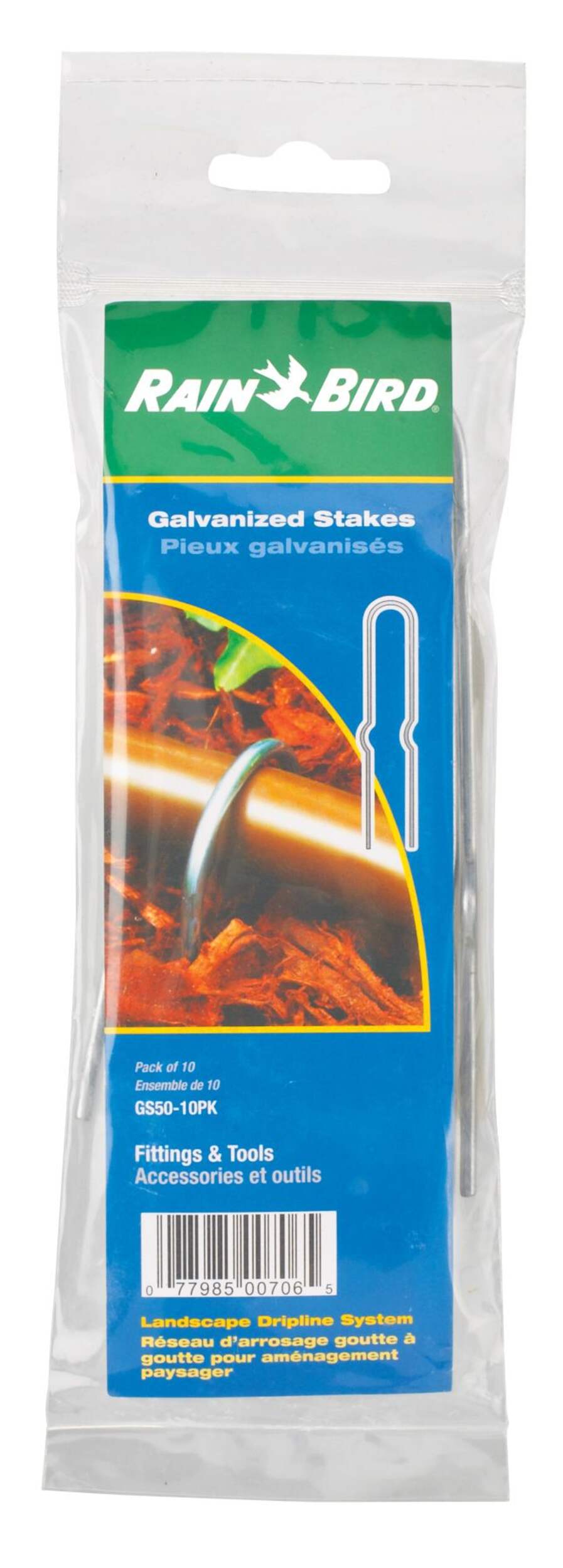 Rain Bird Galvanized Stakes, 10-Pk Front_Flat