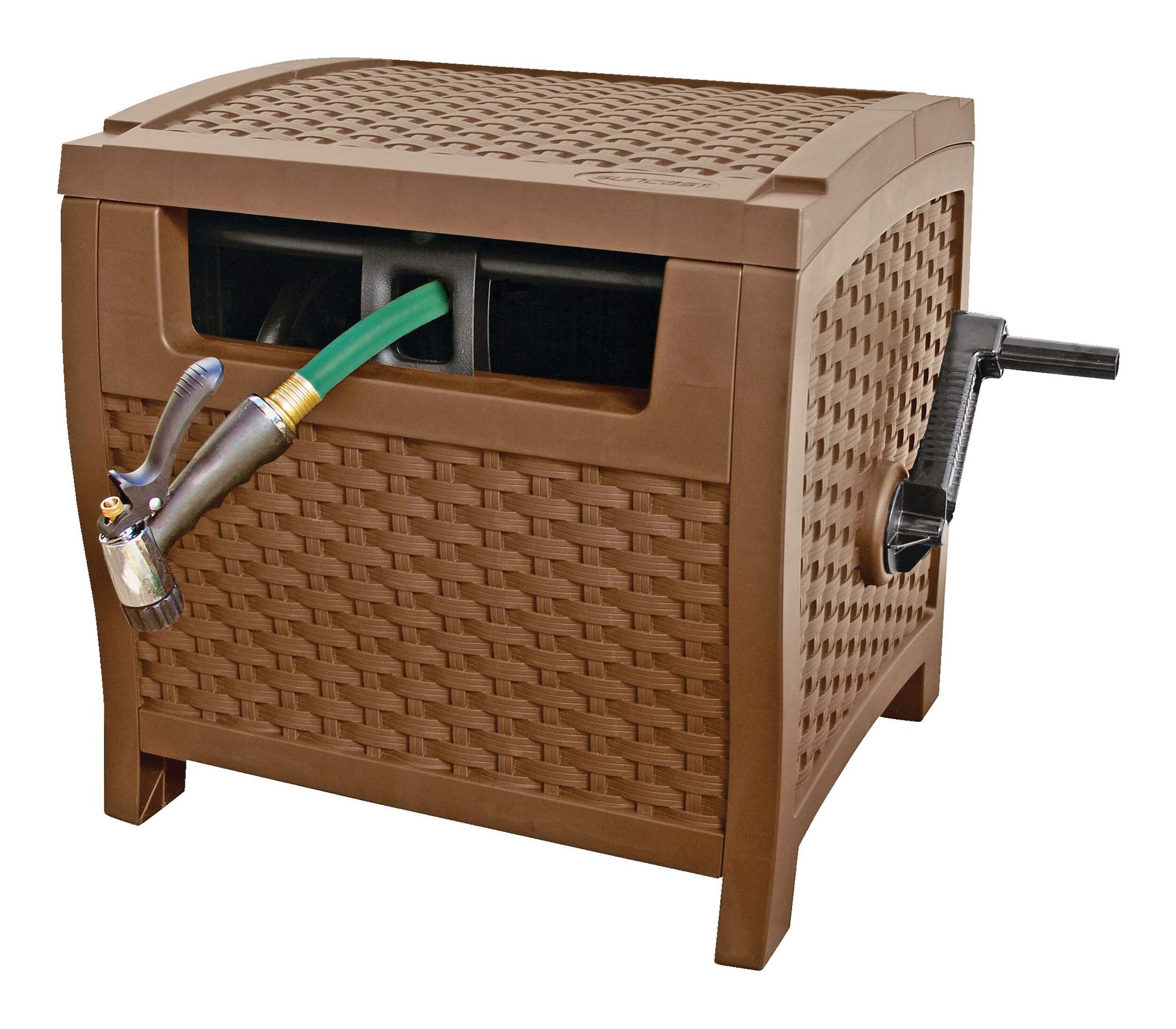 Suncast Slide Track Hose Hideaway Front_Angled_Left