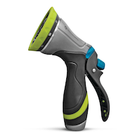 Yardworks Aluminium 10-Pattern Rear-Trigger Garden Water Hose Spray Nozzle