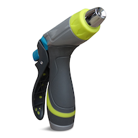 Yardworks Aluminium Alloy Adjustable Rear-Trigger Garden Water Hose Pistol Nozzle Front_Angled_Right