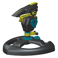 Yardworks Dry Seal Gear Metal Base Sprinkler Front_Angled_Left