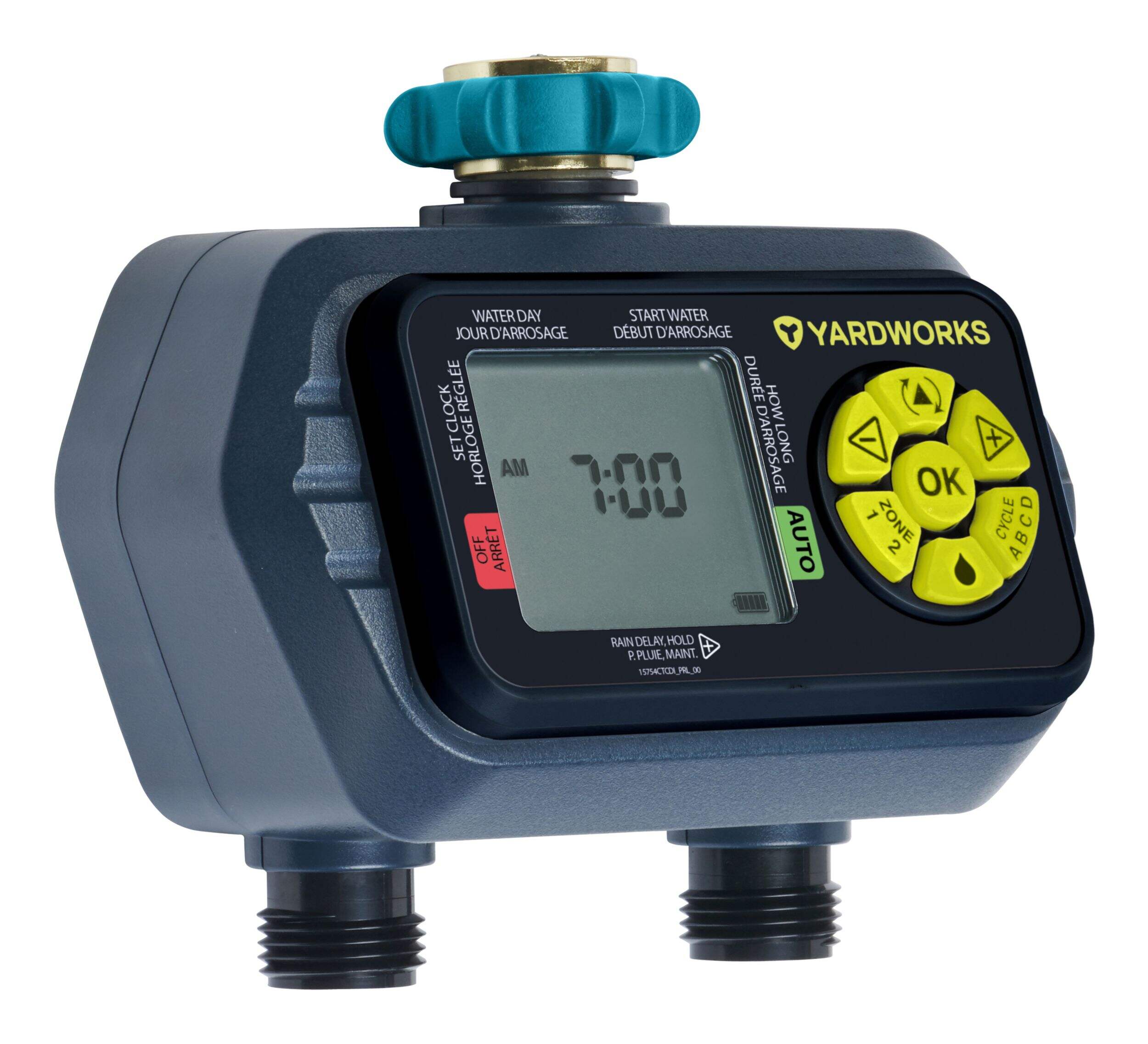 Yardworks Dry Seal Programmable Digital Water Timer, 2Zone Canadian Tire