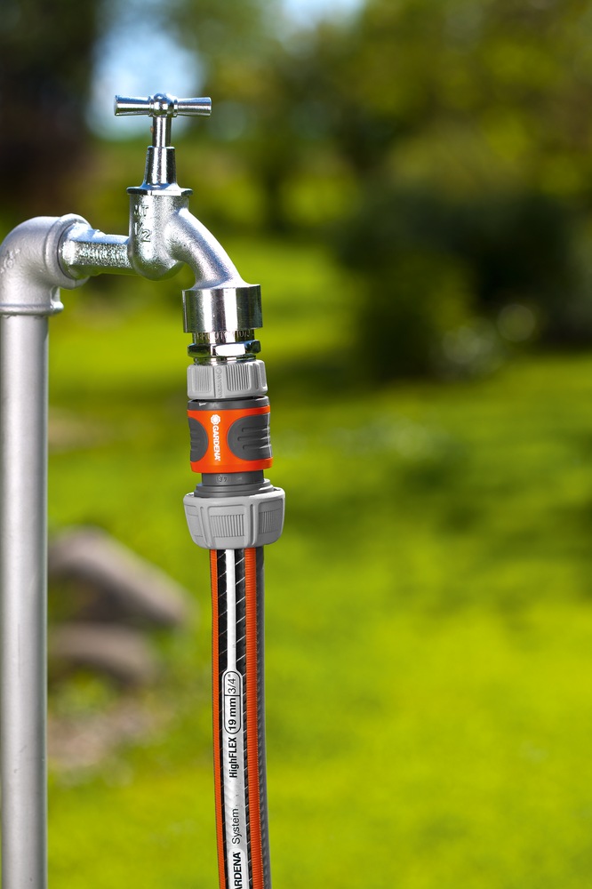 Gardena 5/8in Male End Garden Hose Repair Connector with WaterStop