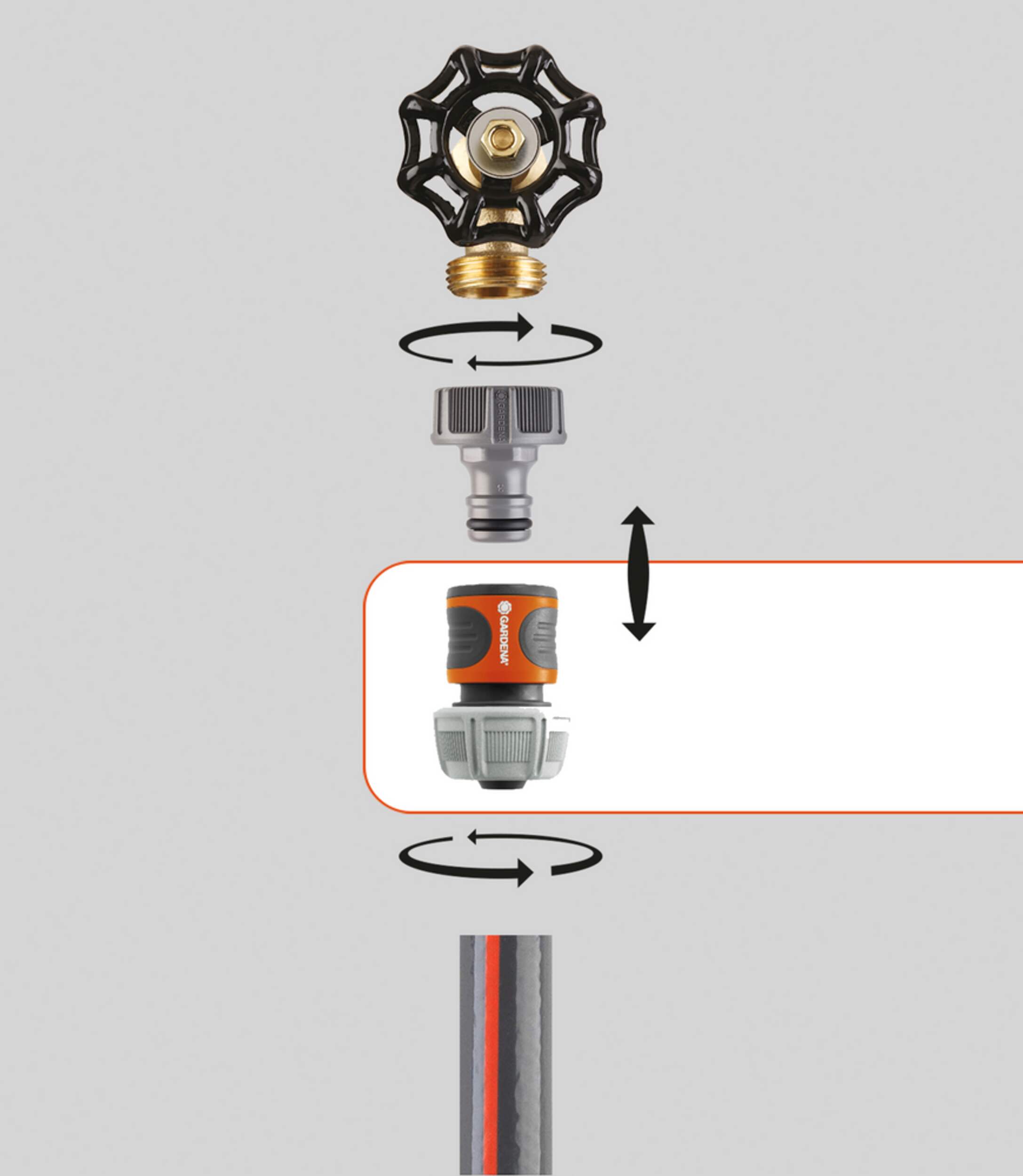 Gardena 5/8in Male End Garden Hose Repair Connector with WaterStop