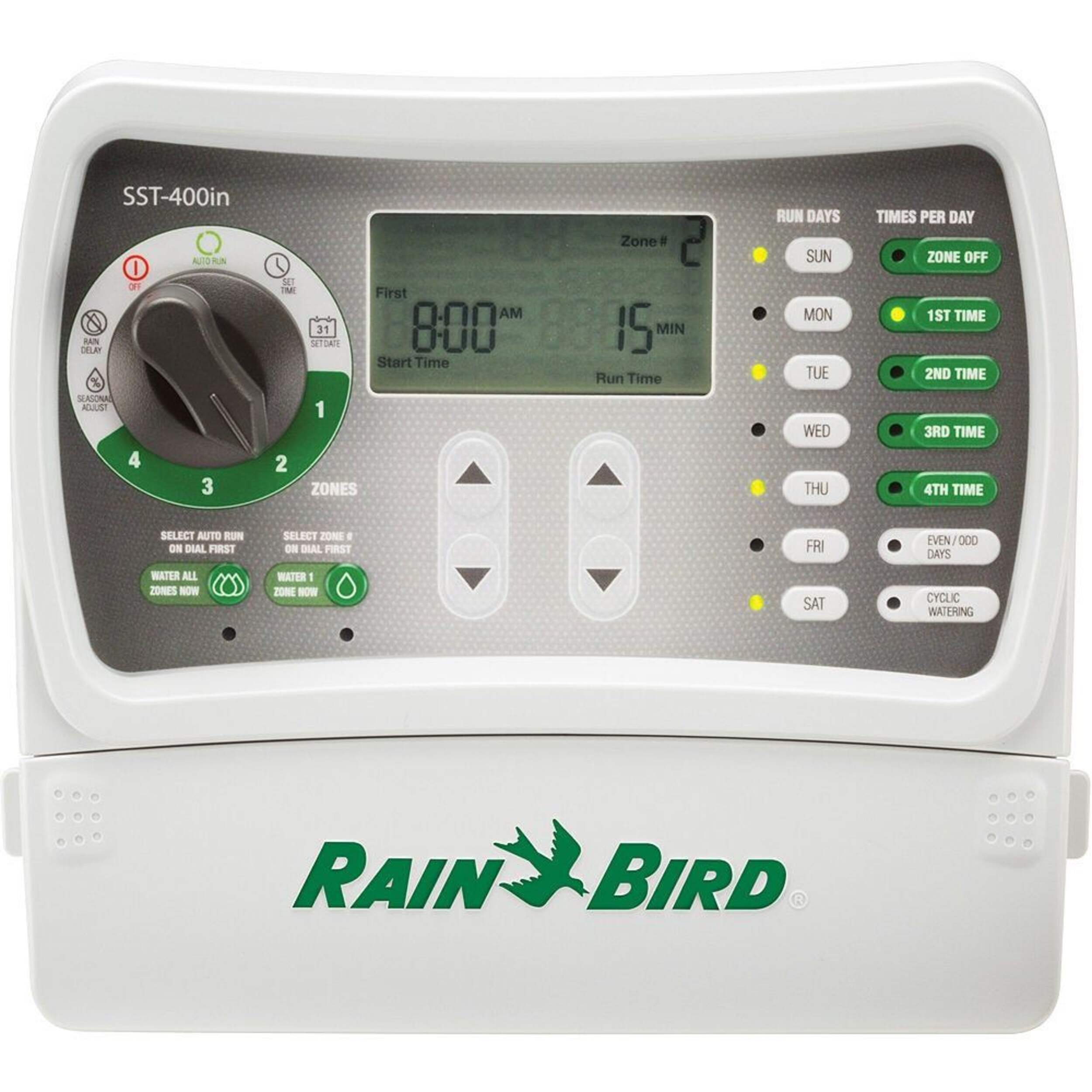 Minuterie numérique programmable Rain Bird, 6 zones Front_Flat