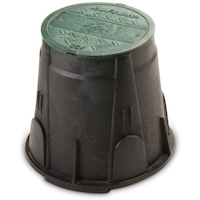 Rain Bird Round Valve Box, 7-in Front_Elevated