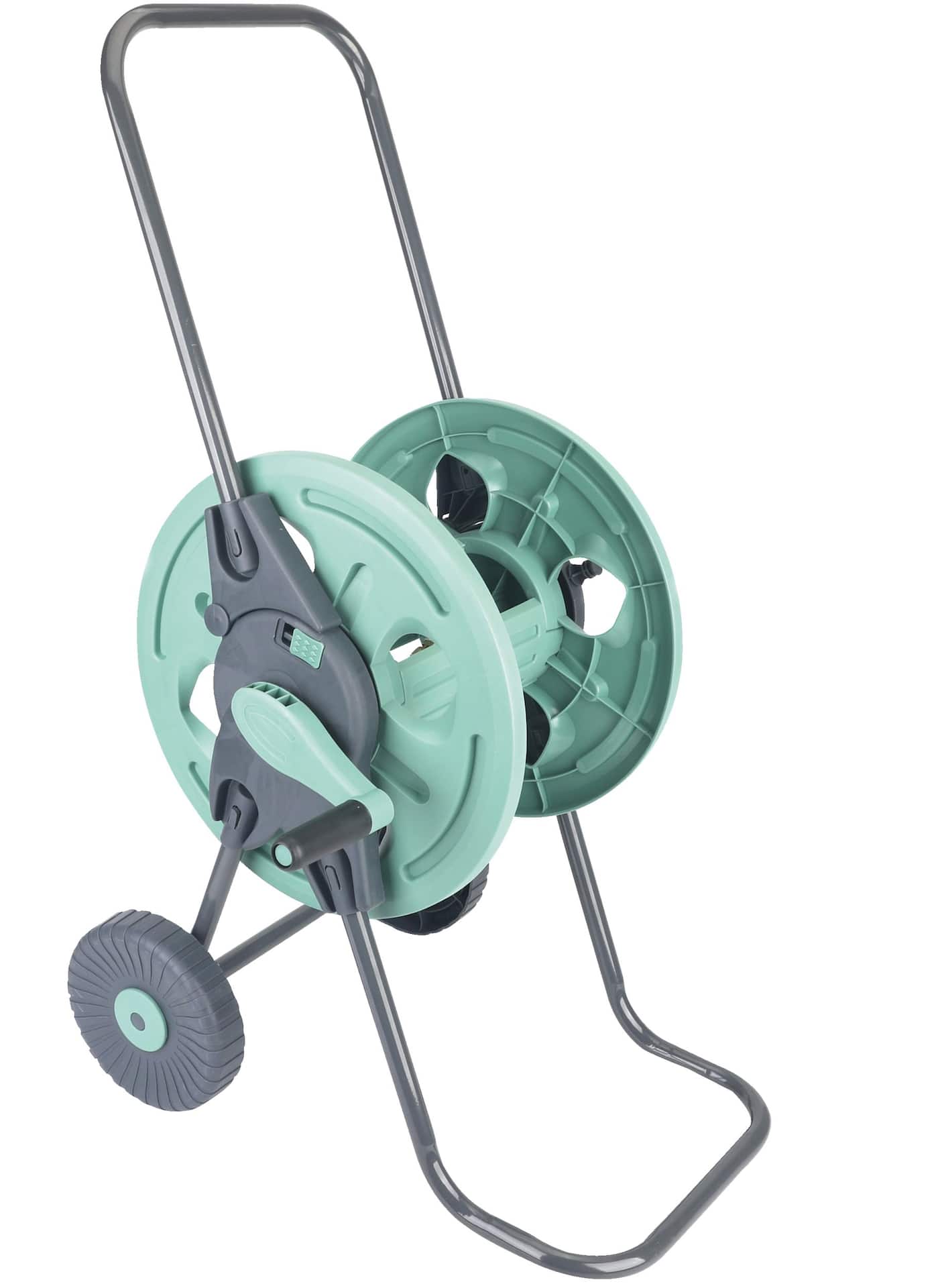 60M EMPTY GARDEN HOSE WHEELED CART HOSE PIPE REEL TROLLEY WITH