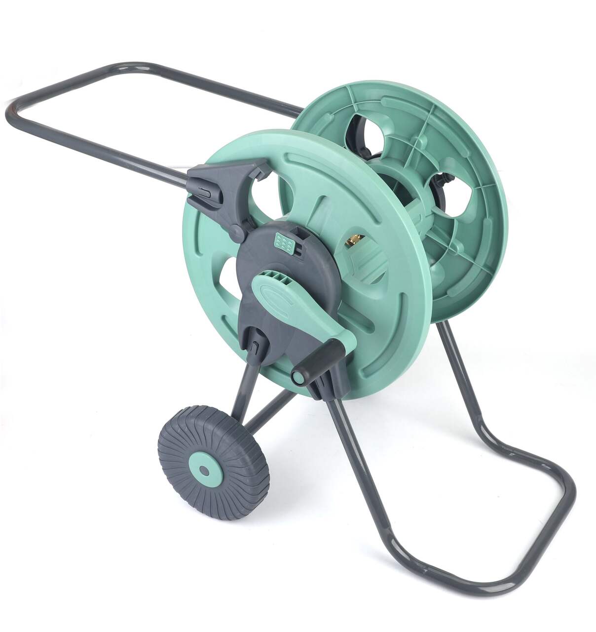 Garden Hose Reel Cart-2 Wheels  Hose reel, Garden hose reel, Hose cart