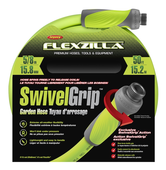 Flexzilla SwivelGrip™ AllWeather Lightweight Garden Water Hose, 5/8in