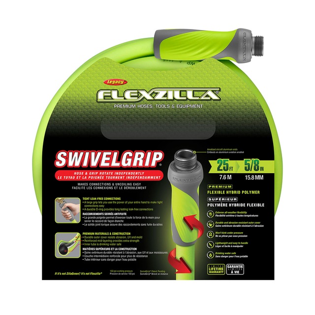 Flexzilla SwivelGrip™ AllWeather Lightweight Garden Water Hose, 5/8in
